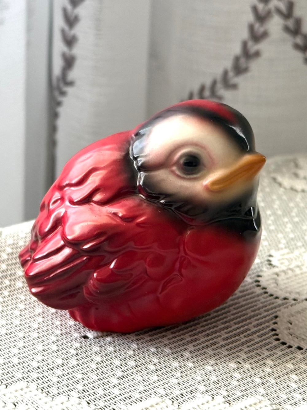 Vintage Rare Goebel 38349 Baby Red Bird Cardinal Figurine Excellent Condition